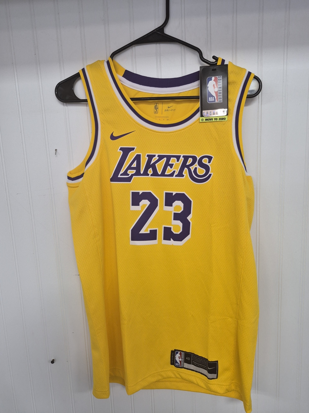 1018- Yellow & Purple Los Angeles Lakers #23 Jersey
